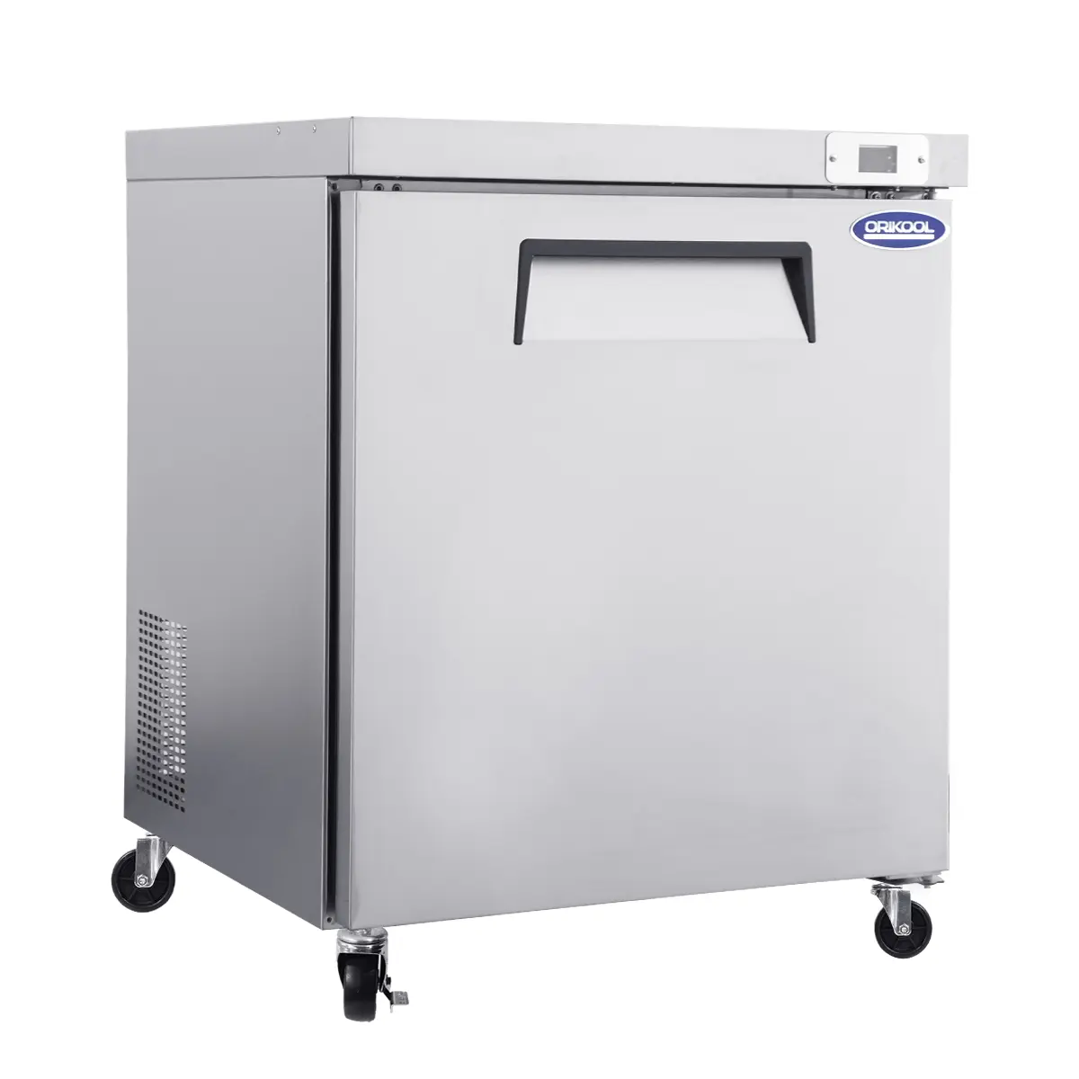 Orikool 29 Inch Commercial Undercounter Refrigerator 8 Cu.Ft Single Door with Smooth Casters ETL Listed for Restaurants Cafes Bars Pizzerias Kitchen Storage Beverage Cooler Stainless Steel, Home Furniture and Household Product Search Terms