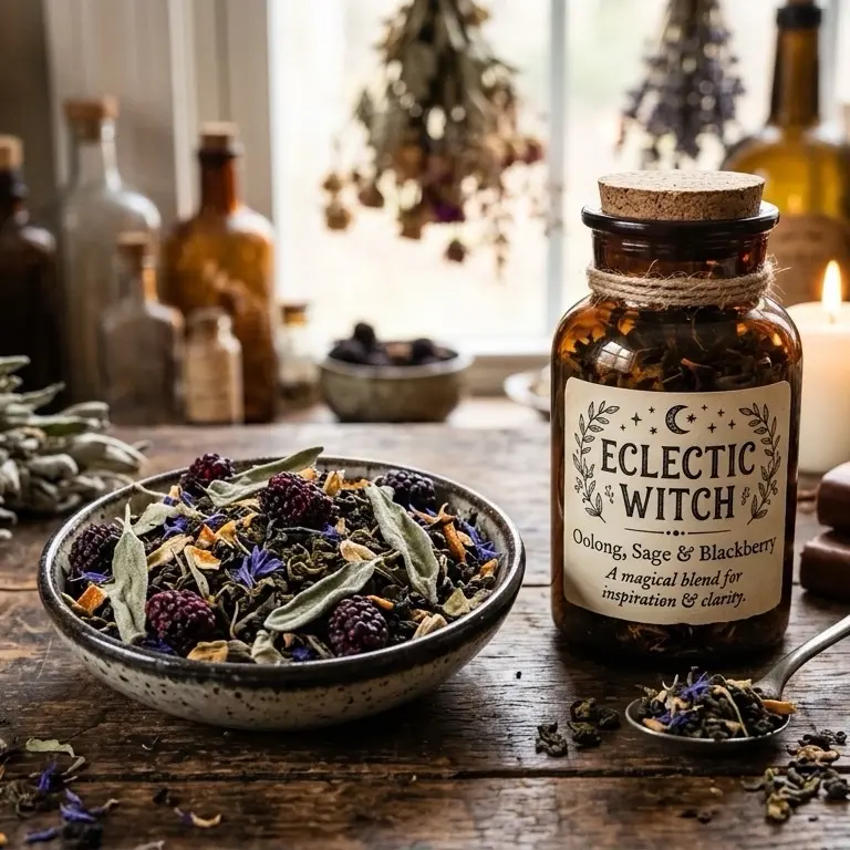 Eclectic Witch - Intentionally made looseleaf tea blend - Caffeinated - Blackberry & Sage