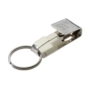 Key Safe Slip-On, 2” Wide Belt Key Ring - Heavy Duty Belt Key Clip, Key Chain (2 Pack)