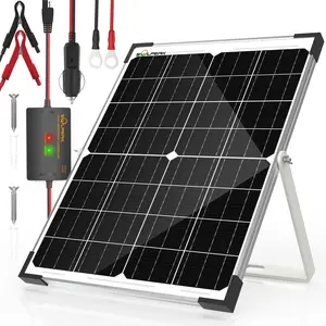 SOLPERK 25W 12V Solar Battery Charger, Waterpoof Solar Panel Kit with Energy Saving Controller for Car RV Trailer Marine Boat Motorcycle Truck Tractor Etc Outdoorfun dealsforyou