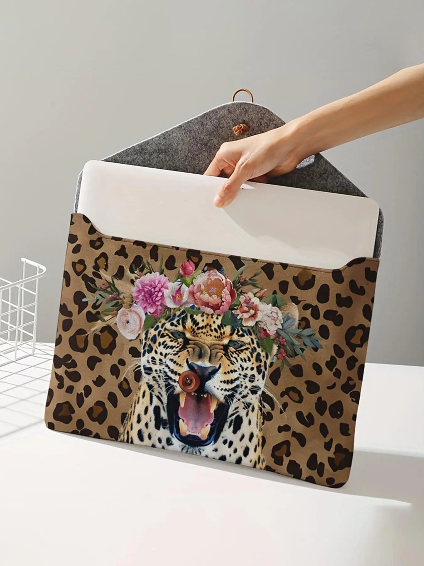 Tiger Pattern Laptop Bag, Soft Laptop Storage Bag, Portable Tablet Storage Bag, Laptop Cover Case for Women & Men, Laptop Casing, Work Laptop Bag, Computer Bags, Working Bag