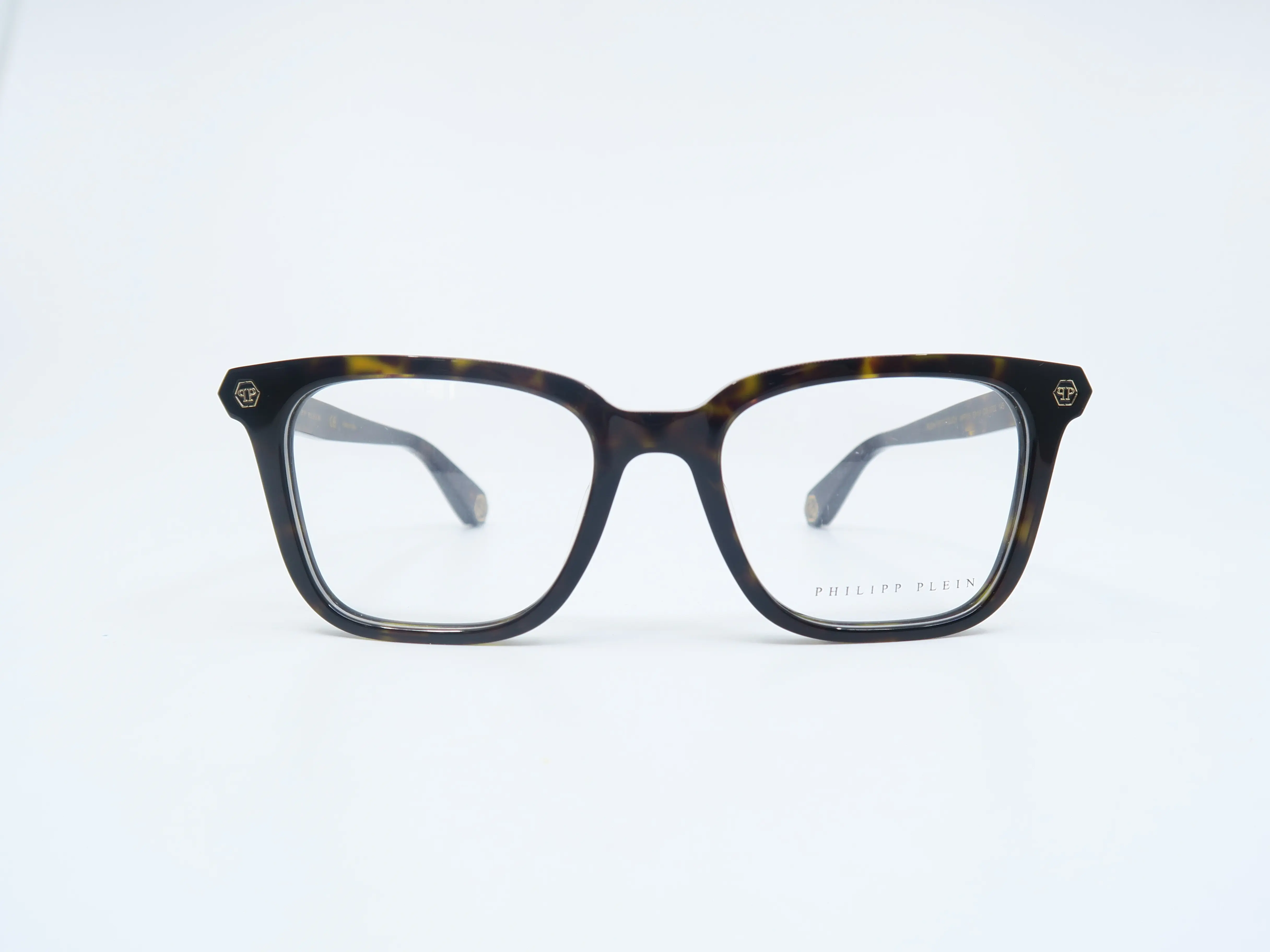Philipp Plein FIRST TOUCH VPP015 Col.O722 Havana Unisex Statement Frame Glasses, New Eyeglasses Frames