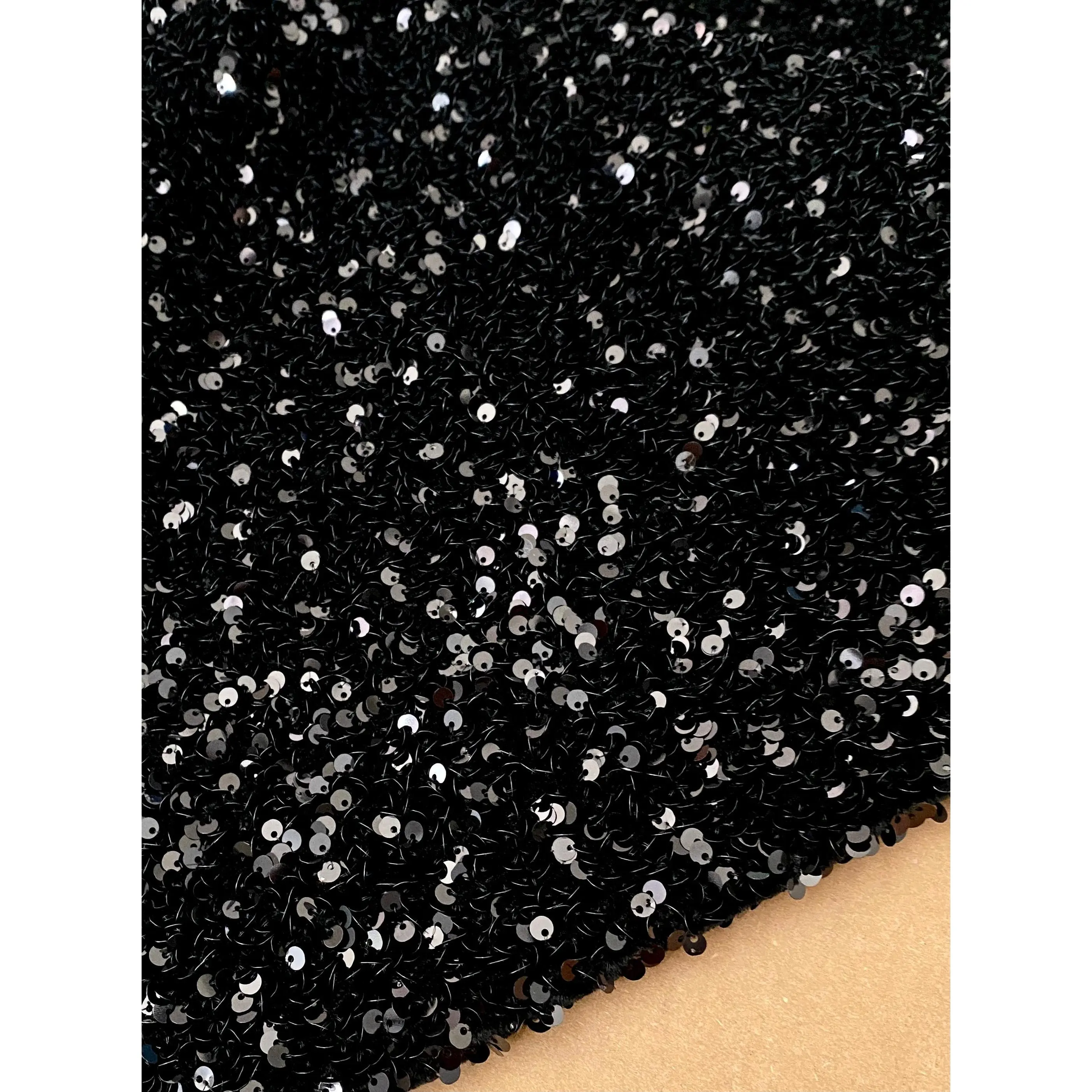 Black Sequin on Velvet Black Sequin on Velvet