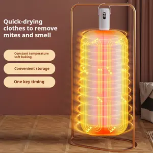 Portable Clothes Dryer - Quiet Electric Drying Machine with Timer, 220V Small Portable Dryer for Travel, Apartment, College Dorm, RV, Home, Motorhome, Bedroom, Closet, Fast Gentle Drying，Holiday Gifts