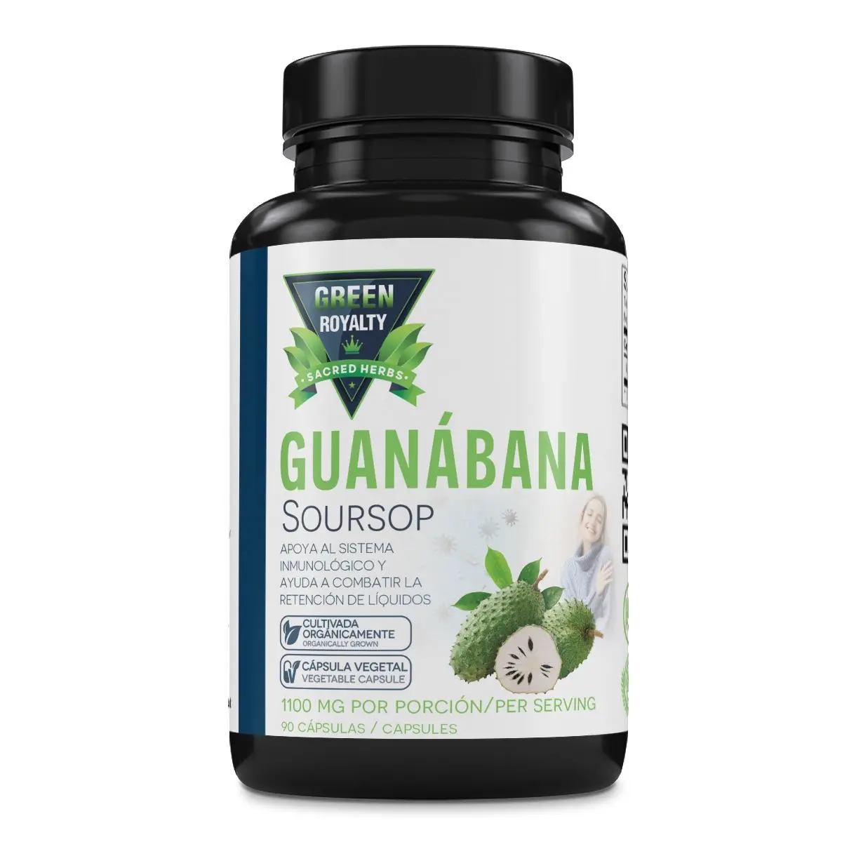 Organic Guanabana (Soursop) Capsules - 90-Count Herbal Dietary Supplement -Antioxidant Rich
