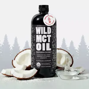 Wild MCT Oil - 100% Coconut-Sourced Brain & Body Fuel, 63 Servings, High Concentration of Caprylic Acid & Capric Acid, Flavorless & Odorless, Perfect for Keto & Low-Carb Lifestyles