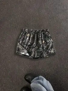 Unisex's Camo Print Shorts, Casual Loose Camouflage Athletic Shorts for Summer, Women's Bottoms for Daily Wear, Casual Relaxed Shorts
