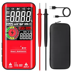 Color Lcd Digital Multimeter 3 Results Display 9999 Counts Auto-ranging Ohmmeter  Rechargeable With Smart Mode Capacitance Ohm Frequency Diode Duty Cycle Live Check Tester