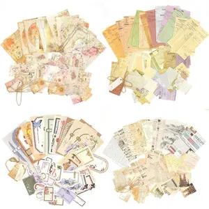 Scrapbook Paper, 400 sheets of journaling supplies for Vintage Crafts Planner Bullet Junk Journal Supplies Mixed Media Collage Card Album Embellishments