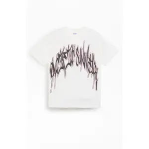 Pacsun Men's White Handstyles Rhinestone T-Shirt - Multicolor
