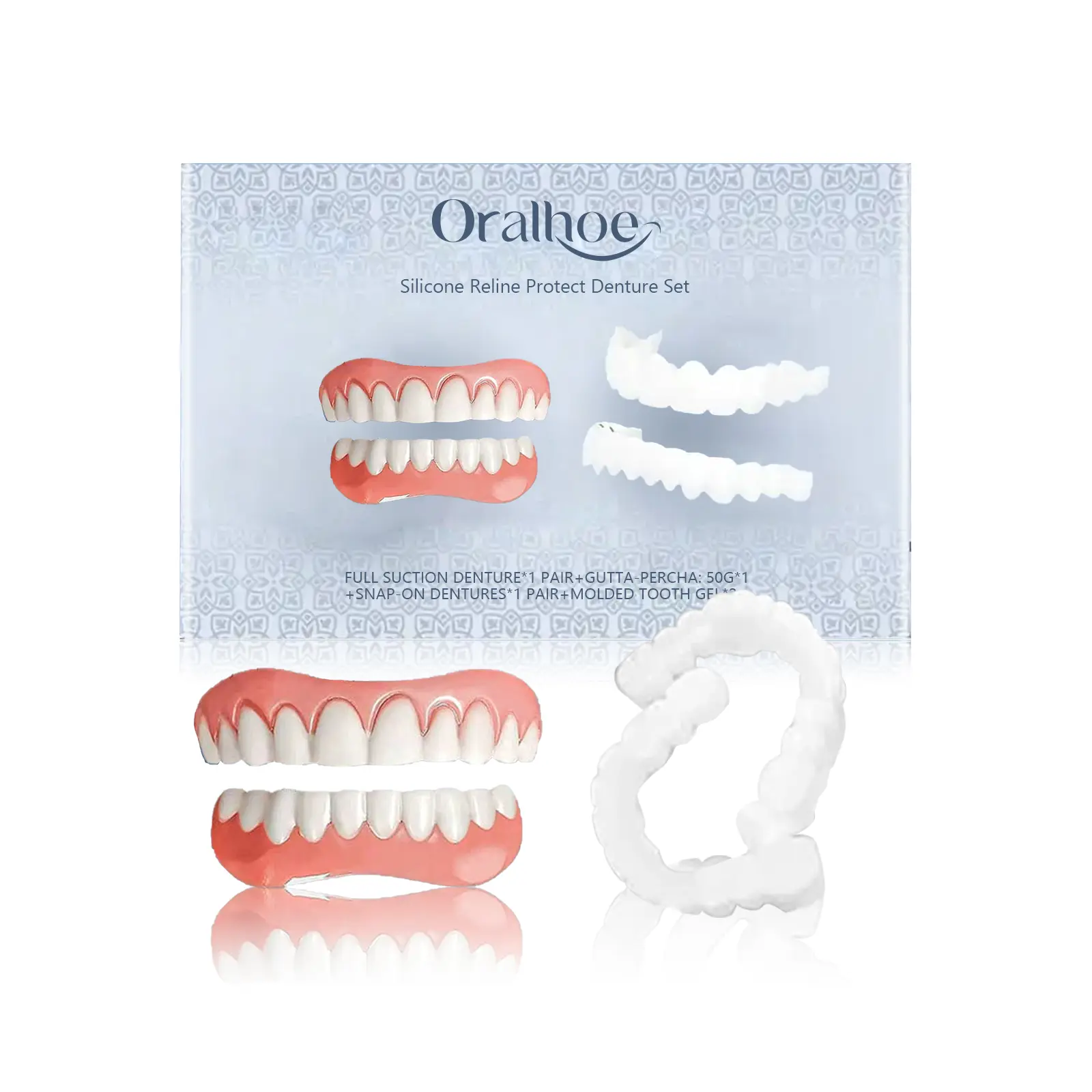 Oralhoe Smile Enhancing Decorative Tooth Kit, Comfort‑Fit Material Oral Accessory, For Daily Nice‑Looking Smile Appearance