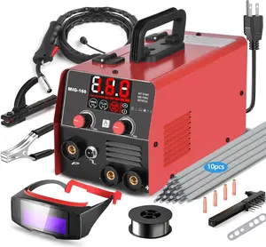 160Amp 3 IN 1 Welder, Flux Core Welder/Lift TIG/Stick Welding Machine, Auto Darkening Welding Glasses MIG Welder, Portable MINI Welder Machine 110V, Gasless MIG Welder with IGBT Inverter