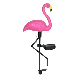 Solar Powered Flamingo Decoration, Single Piece Solar Flamingo Ornament, Outdoor Garden Decorative Item, Energy Efficient Design, Solar Flood Lights