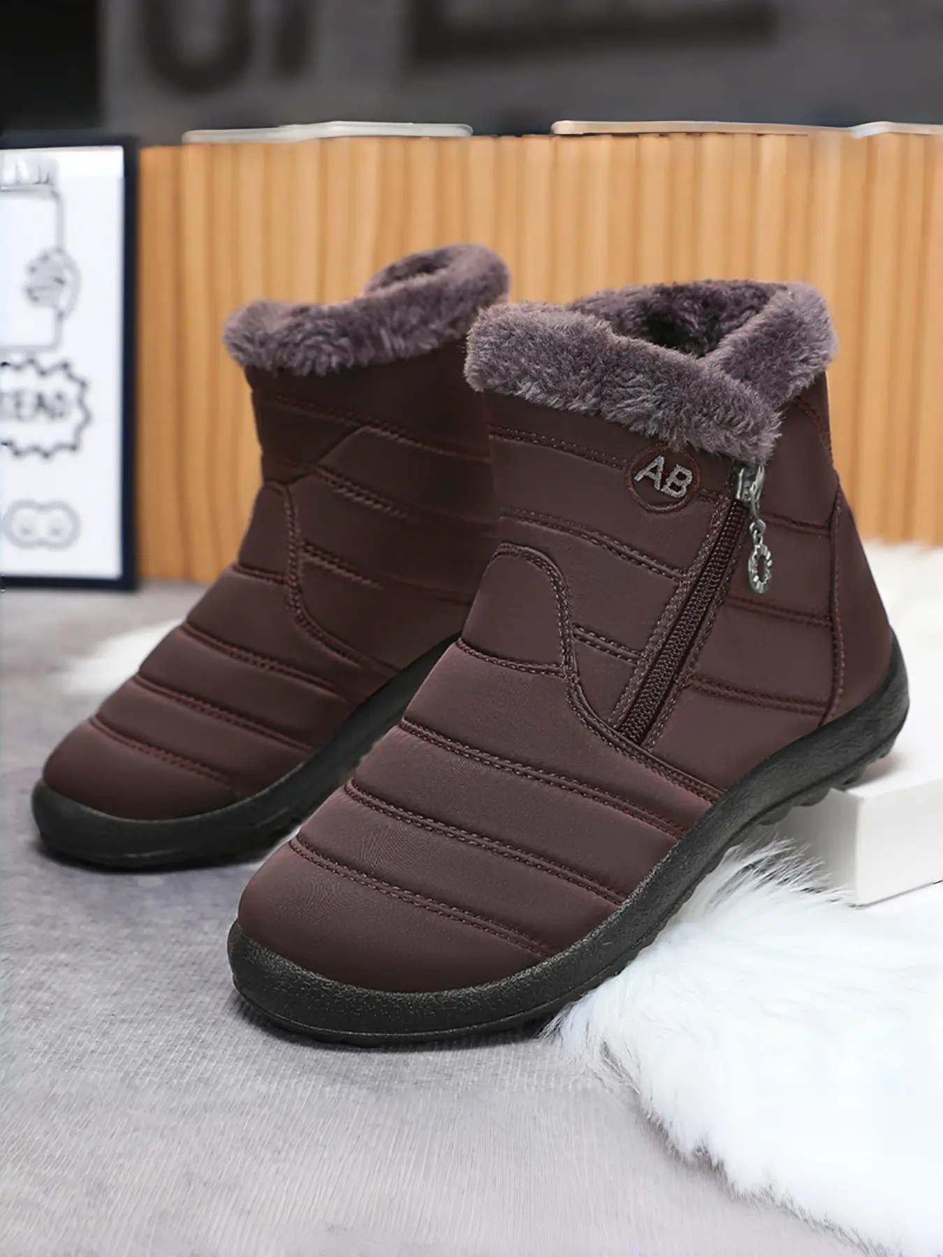 Winter Warm Knee-High Boots | Unisex PU Snow Boots Footwear for Women & Men | Plus Size Slip-Resistant Casual Outdoor Trudge Boots Anti Slip Boots