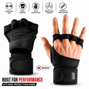 Premium Unisex Medium Weightlifting Training Gloves with Adjustable Straps Non Slip Grip Breathable Comfort Wrist Support for Gym Fitness Bodybuilding Cross Training