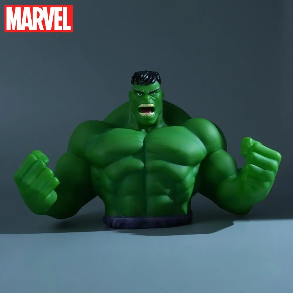Marvel Officially Licensed Hulk Bust Bank Statue, Hand Puppet Collectible Deposit Box, Authentic Collectible PVC Figure, Unique Birthday Gift for Fans and Collectors