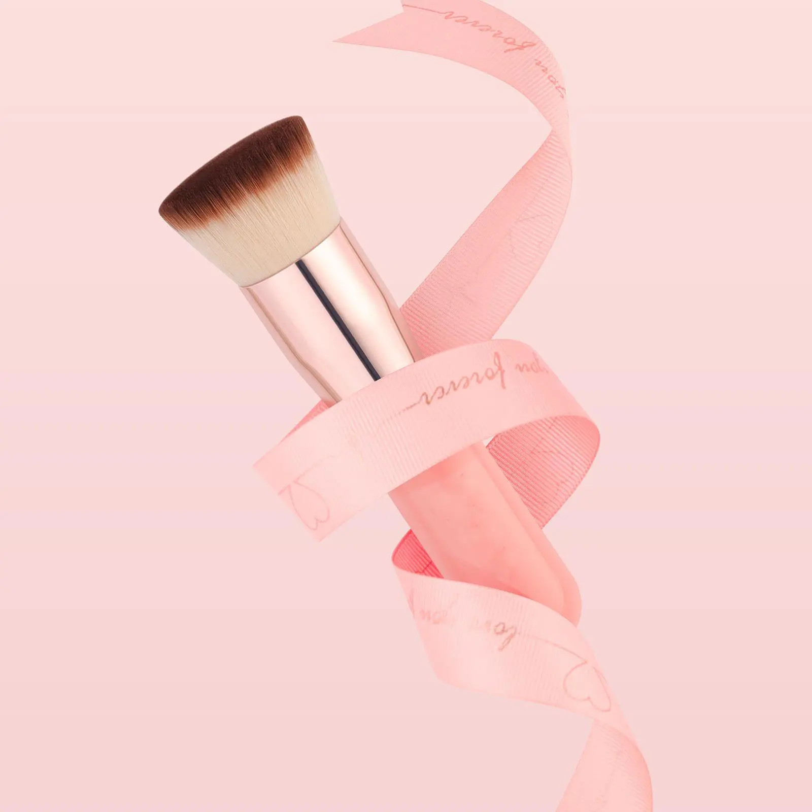 Flat Top Kabuki Foundation Brush for a Flawless Airbrushed Finish, Blends Liquid, Cream & Powder with Soft Bristles, Sleek Pink Handle, 1 Pack in a Cute Gift-Ready Box, Single Item, Soft Gradient, Blend Easily, Airbrush Finish, Soft Gradient Bristles