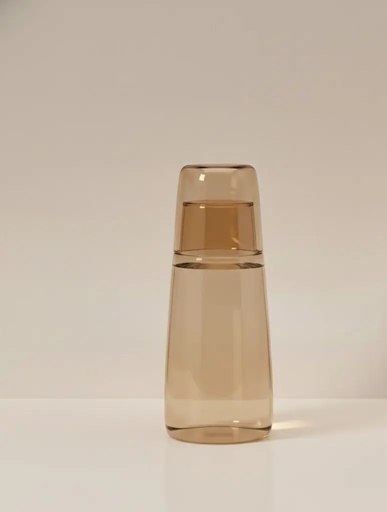 Gold Glass Carafe