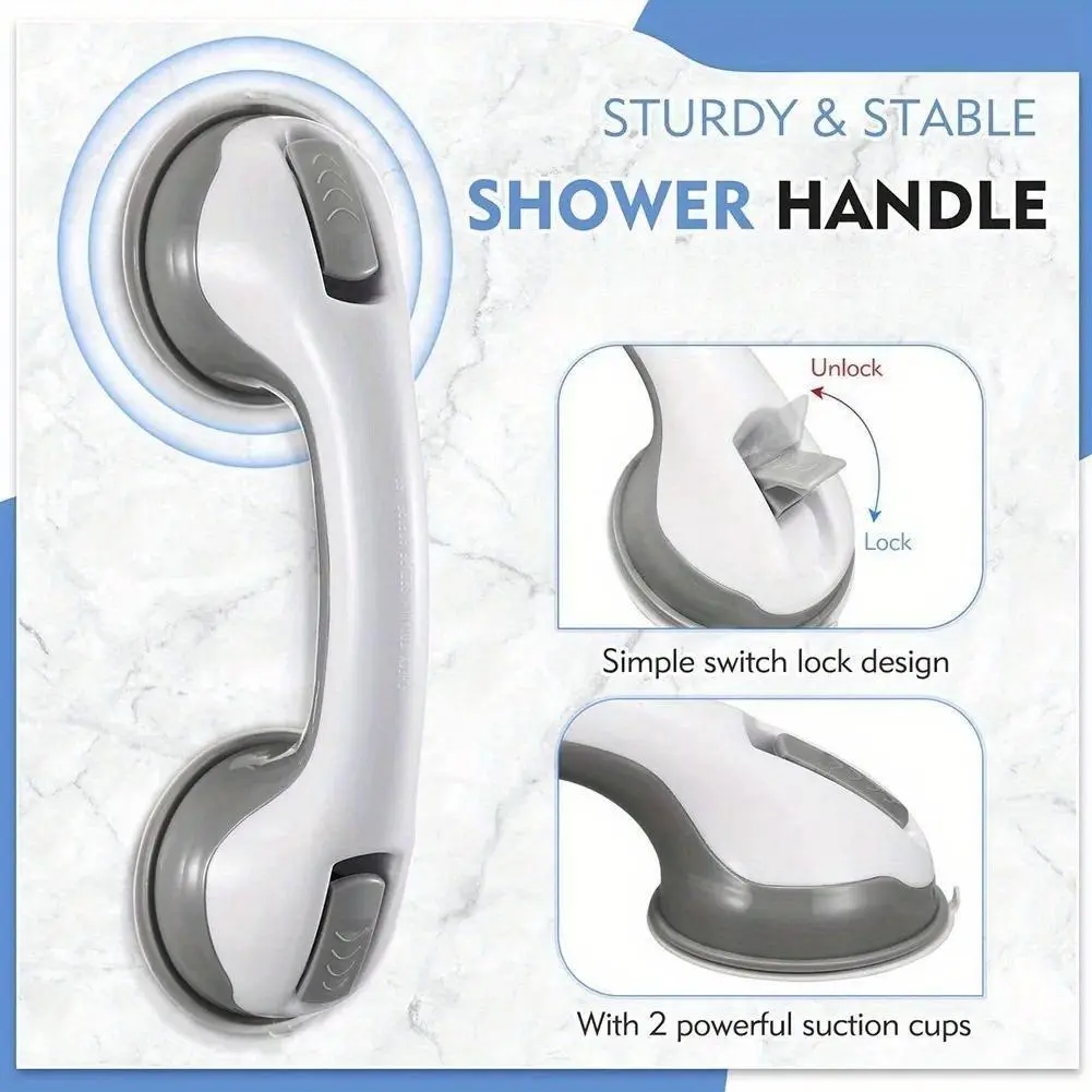 Bathroom safety handrails with suction cups, Modern shower handles, handrail supports, toilet safety handles, Installation, Interior