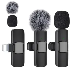 Wireless Lavalier Microphone for iPhone iPad Type-C, Plug-Play 2.4g Ultra-Low Delay, Built-In Noise Reduction for Video Recording & Podcasts, Usb Streaming Mic, Noise canceling mic