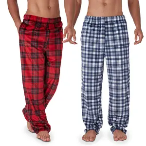 DOCKERS Fleece Pajama Pants for Men, 2 Pack Lounge Sleepwear PJs with Pockets