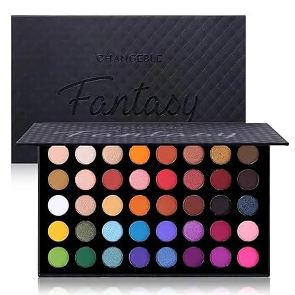 Assorted Eyeshadow Palette Makeup Set - Highly Pigmented Matte, Shimmer, Metallic Shadows, Long-Lasting, Blendable Natural Colors, Smoothing Lightweight Powder Cosmetics Gift Kit