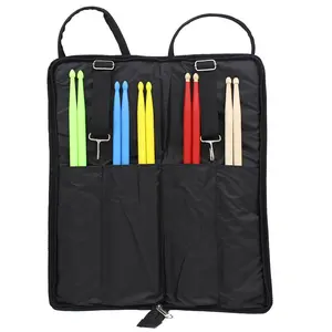 SLADE Drumsticks Bag Holder Thickened Large Capacity Drum Sticks Bag Hangable Portable for Drumsticks Brushes Mallets Percussion Instrument Accessories