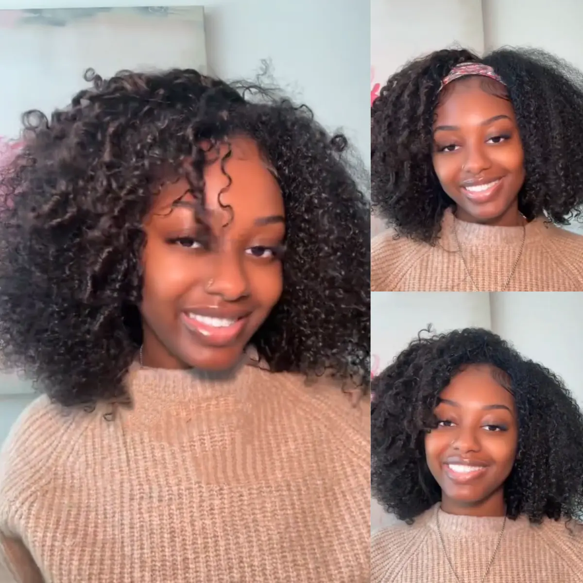UNICE V Part Wig, EasiContour 250% Density Layered Style, Natural Looking and Beginner-Friendly with No Leave Out Option, Human Hair Wig, Curly Human Hair Wig