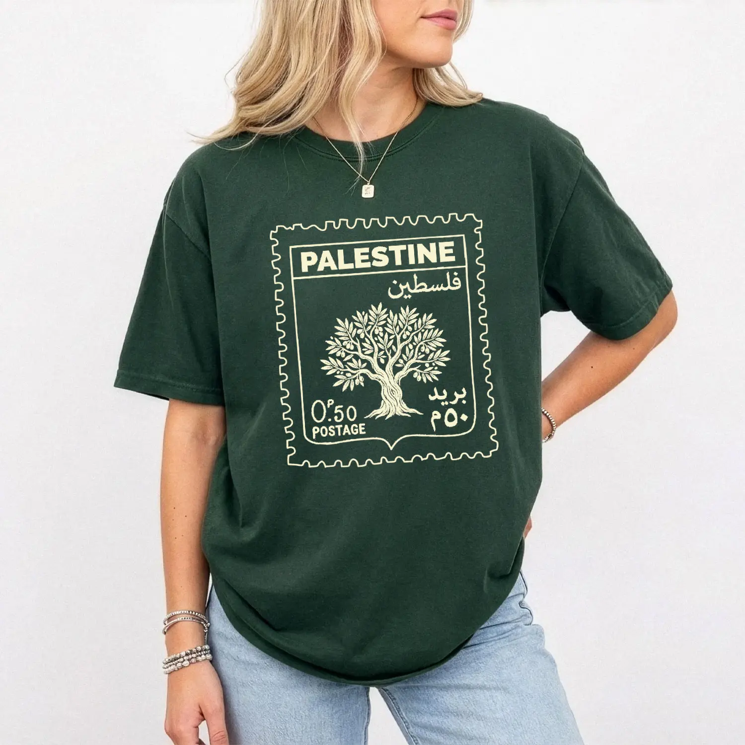 Palestine Olive Tree T-Shirt, Heritage Graphic Tee, Olive Branch Cultural Design Shirt, Palestinian Inspired Apparel, Meaningful Gift for Men and Women