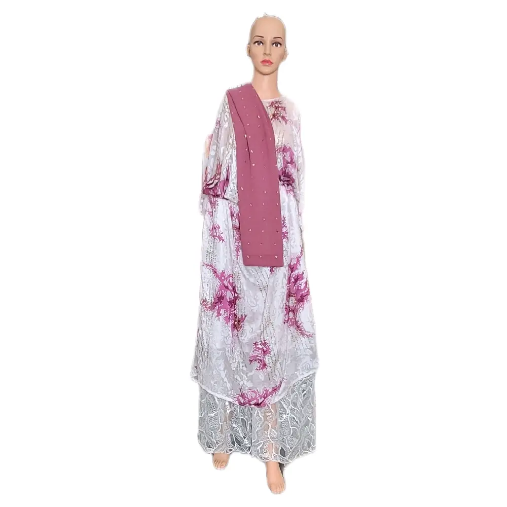 Faransawi Dirac Hand Wash Elegant Floral Dress Overlay for One Sizes Women's Wear Evening