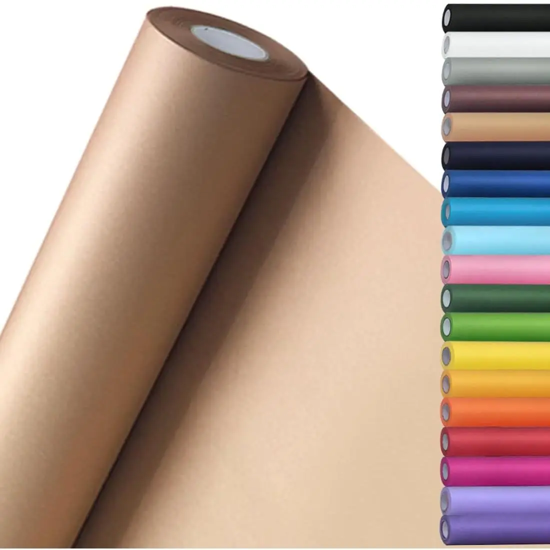 15-in Classic Brown Recyclable Paper Roll (15in W x 450in L/37.5ft) - Easy to Fold and Cut, Smooth Surface - Office Stationery for Businesses, Packing, Art Craft Supplies