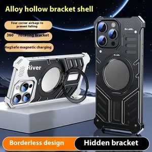 Frameless Metal Stand Magnetic iP15ProMax Four-Corner Airbag Aromatherapy Anti-Drop