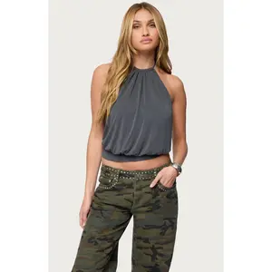 Edikted Women's Kammy Draped Backless Halter Top