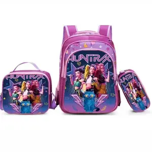 3Pcs K-Pop Witch Hunter Backpack 3PCSSet| 16 Inch Kids School Backpack for Girls,Lunch Bag & Pencil Case, 2026 Must HaveBack to School Gift for Teens