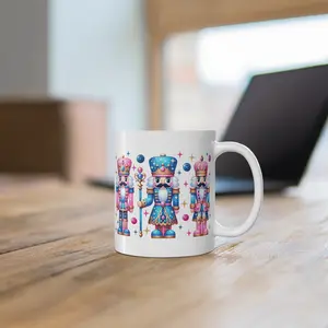 11 oz Nutcracker mug perfect for coffee, tea, or hot chocolate