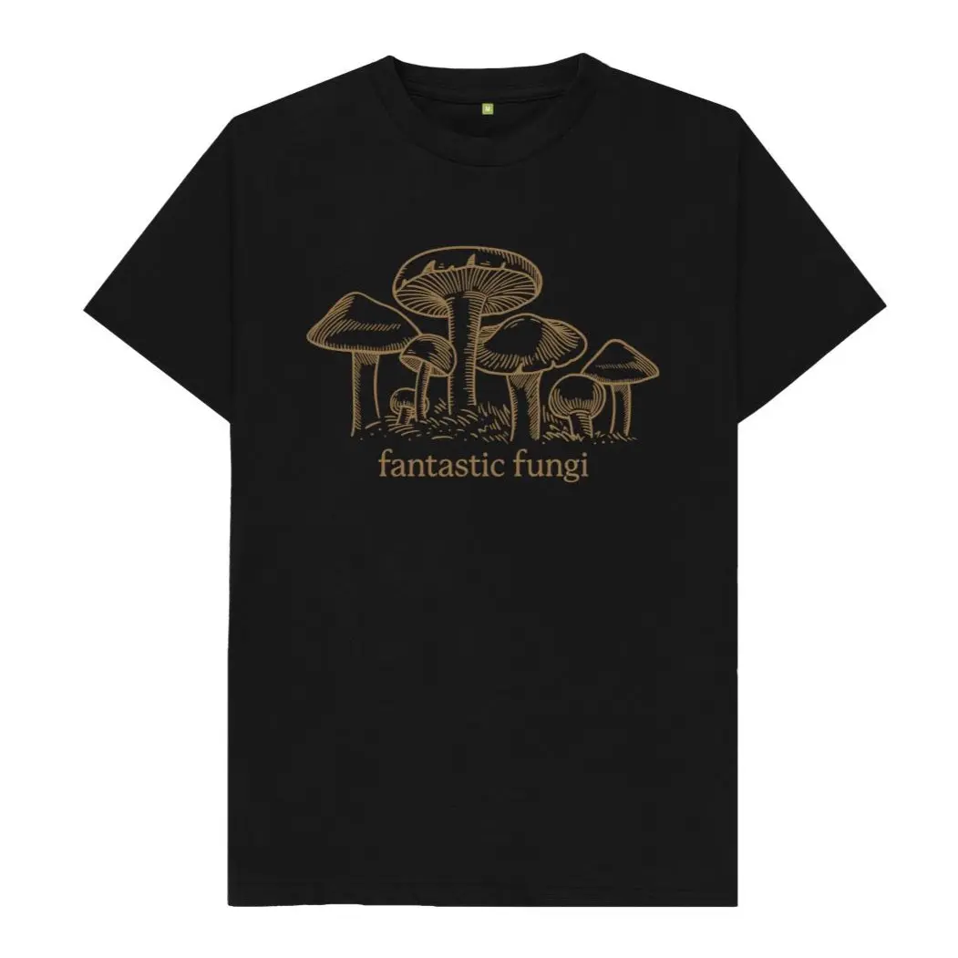 Men's Short-Sleeve Portabella Mushroom Garment T-Shirt - Casual Classic Street Style Personalized Menswear Top, Comfortable Breathable Pure Cotton, Ideal Gift for Friends, Customized