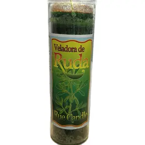 Ruda / Rue Scented Candle Fixed - Veladora de Ruda - Herbal Aromatherapy Candle for Relaxation and Wellness