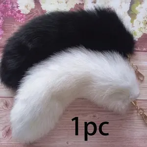 Plush Fox Tail Keychain, Soft Plush Key Ring for Bags Backpacks, Keychain Bag Pendant, Dance Props Role Play Costume, Daily Use Gift for Women