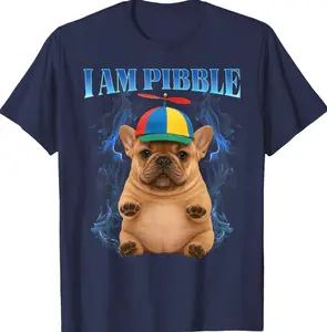 I am Pibble Wearing a Propeller Beanie hat Funny Pibble T-Shirt