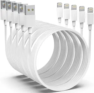 【MFi Certified】iPhone Charger 5pack [6FT] Long Lightning Cable Fast Charging Cord iPhone Charging Cable for iPhone 14/14 Pro/Max/13/12/11 Pro Max/XS MAX/XR/XS/X/8/Plus portable charger Automatic Cellphone Smartphone Electronic