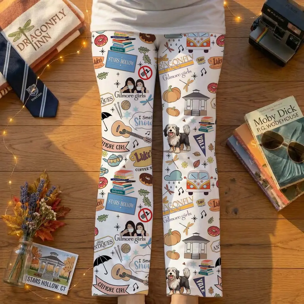 Luke's Diner Coffee Trousers (without pockets and belt loops), Gilmore Girls Trousers, I Smell Snow Sleepwear, Where You Lead I Will Follow, Stars Hollow Gifts for Fans