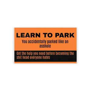 Humorous Business Cards, Fun Parking Reminder Cards, Learn to Park Cards, Unique Gifts for Drivers, Funny Note Cards