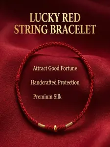 Lucky String Protection Bracelet, Minimalist Braided Amulet for Good Fortune, Unisex Design, Perfect Gift for Loved Ones, Easy Wear