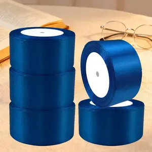 5 Rolls 4cm X 25yd Satin Ribbon, Pure Color Fabric Ribbon, Craft Roll Chair Sash, Valentine's Day Gift Wrapping, Party Wedding Decorations, Gift Box Design, Garland Ribbon, Gift Wrapping Supplies