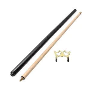 2-Piece Billiards Pool Cue Stick and Brass Screw-on Bridge Head Set