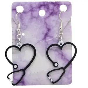 Stethoscope Earrings (Medical) 3D Printed