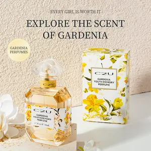C2U 1.7 fl oz (50ml) Fresh Lemon & Gardenia Fragrance Perfume - Spring Blossom, Lasting Scent，Valentine's Day gift