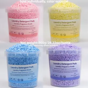 Long Lasting Laundry Scent Beads, Multi Color, Multiple Fragrances, Laundry Fragrance Enhancer, 800g/1.76lb, Fabric Softener, Color Protection, Measuring Spoon Included