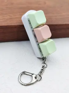 3 Keyboard Keychain Fidget Toy, Keyboard Clicker Keychain, Fidget Sensory Fun Toy, Anxiety Decompression Gift, Stress Relief Fidgeting, Christmas Present