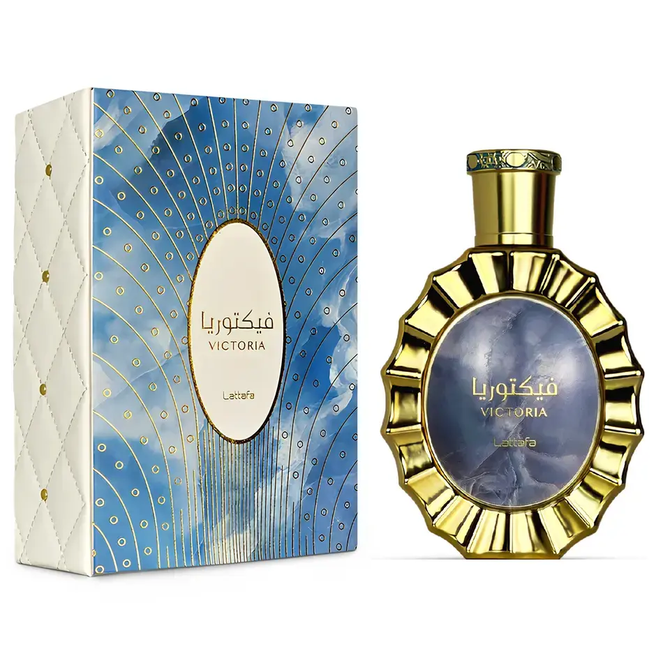 Lattafa Victoria Unisex Eau de Parfum (100ML/3.4 Oz) EDP Perfume Spray - Long-Lasting Single Item, Body Perfume with Amber Vanilla, Aromatic Citrusy, Floral Woody Fragrances, Rose, Pear Scent Notes, Gift